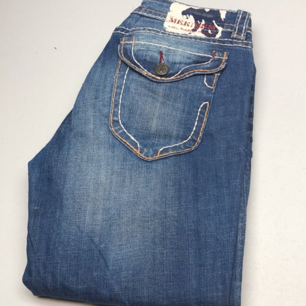 PREMIUM  MEK DENIM NEW YORK BOOT JEANS 30x30 😎